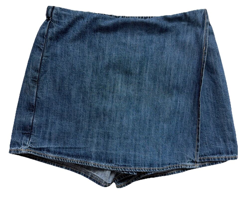 Old Navy Denim Mini Skirt Skort Womens Small Blue 100% Cotton Casual Boho